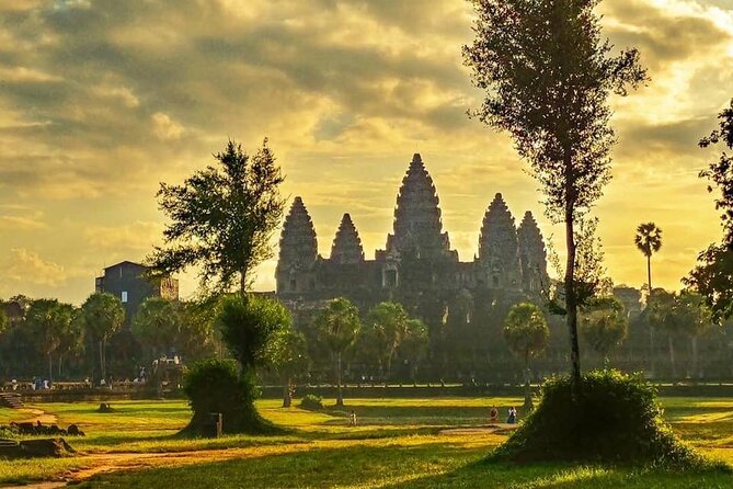 Angkor Sunrise Expedition Cycling Through Serene Backroads - Angkor Thom wall cycling: moat on one side, jungle on the other