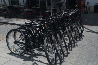 Bike rental day - What you actually get: bikes, lock, water, helmets, and baby seats