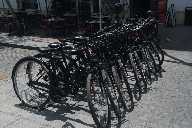 Bike rental day - What you actually get: bikes, lock, water, helmets, and baby seats