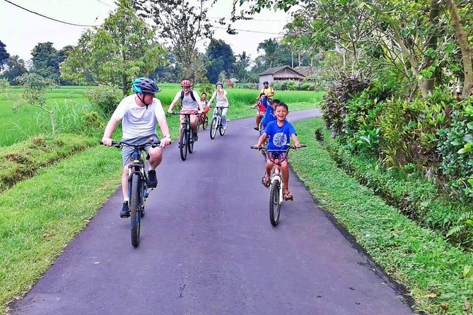 Bike ride in the rice fields, Bali countryside - The school stop: a small visit that matters more than it lasts