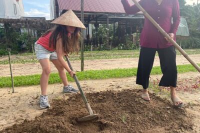 “Hoi An Countryside Cycling Tour–Farming Experience–Cooking Class - Bay Mau Coconut Forest: buffalo feeding and basket boat time