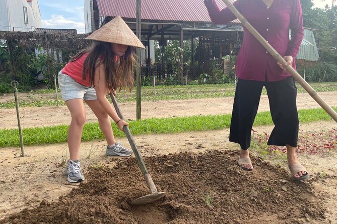 “Hoi An Countryside Cycling Tour–Farming Experience–Cooking Class - Bay Mau Coconut Forest: buffalo feeding and basket boat time