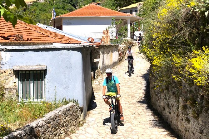 Lefkada: Mountain Gems Electric Fat Bicycle Tour & Tasting - Entering the Plateau of Karya on E-Fat Bikes