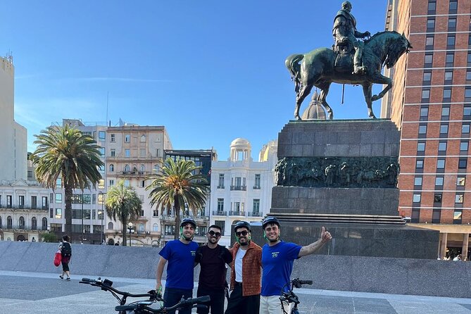 Montevideo Electric Bicycle Tour - Avenida 18 de Julio: the long “city main street” break