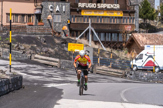 Mt. Etna Cycling to the Top small group - E-Bike Climb Through Old Lava, Black Sand, and Pine Woods