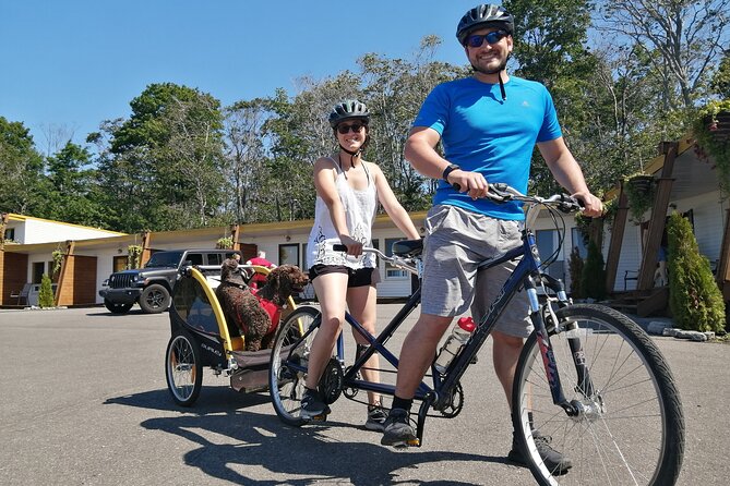 Quebec City - Tandem Bike Rental on Ile d'Orléans - Entering Ile d’Orléans from the Rental Start at Motel Ile d’Orléans