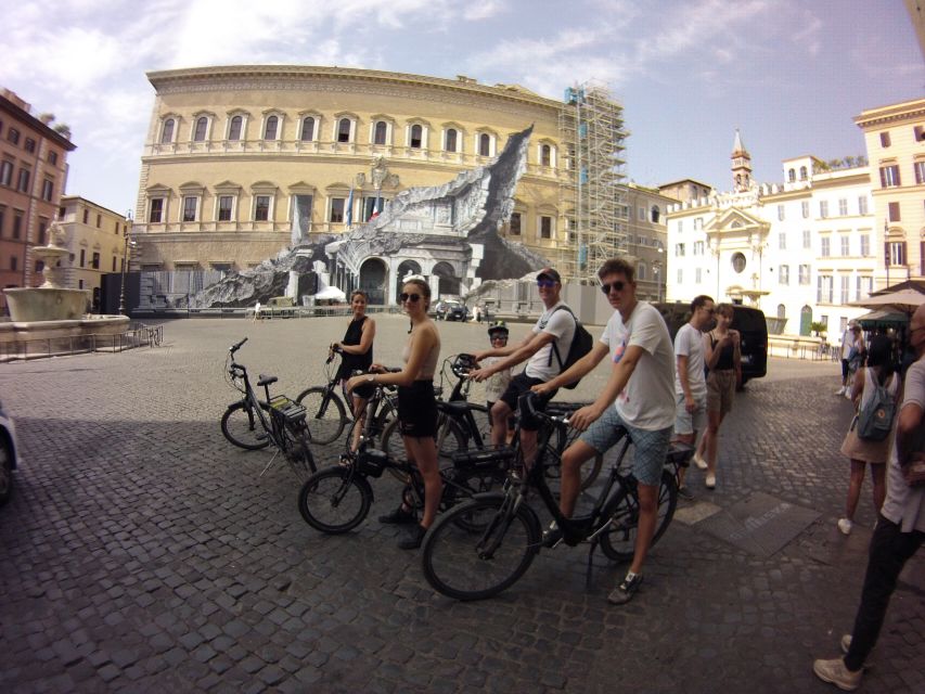 Rome: E-Bicycle Tour - Meeting at Piazza dei Calcarari and Rolling Out Smoothly