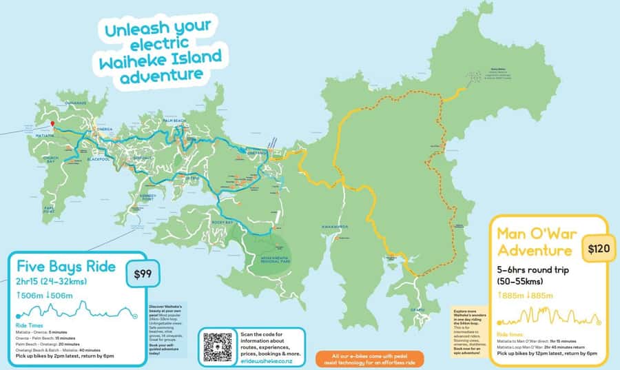 Waiheke Island: Premium eBike Adventure & Self-Guided Tour - Onetangi Beach: Long Sands, Good Time for a Proper Break